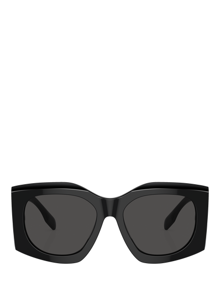 Burberry BE4388U Women's Irregular Sunglasses, Black/Grey - view 2, Black/Grey