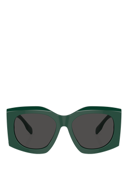Burberry BE4388U Women's Irregular Sunglasses, Green/Grey - view 2, Green/Grey