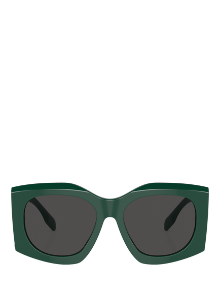 Burberry BE4388U Women's Irregular Sunglasses, Green/Grey - view 2, Green/Grey
