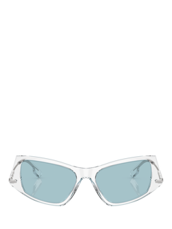 Burberry BE4408 Women's Cat's Eye Sunglasses - view 2, Transparent/Pale Blue