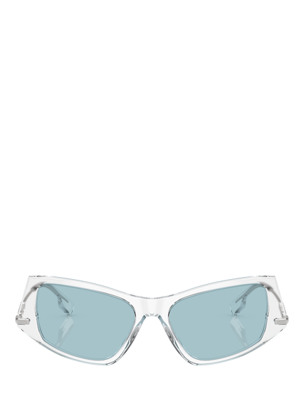 Burberry BE4408 Women's Cat's Eye Sunglasses - view 2, Transparent/Pale Blue