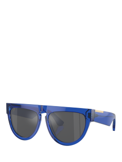 Burberry BE4416U Women's Irregular Sunglasses, Blue/Silver, Blue/Silver