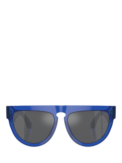 Burberry BE4416U Women's Irregular Sunglasses, Blue/Silver - view 2, Blue/Silver