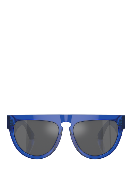 Burberry BE4416U Women's Irregular Sunglasses, Blue/Silver - view 2, Blue/Silver