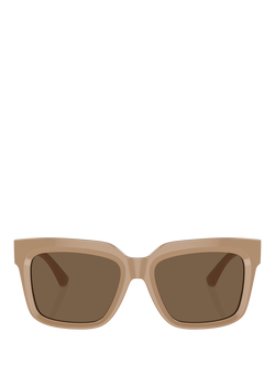 Burberry BE4419 Women's Round Sunglasses, Beige/Brown - view 2, Beige/Brown