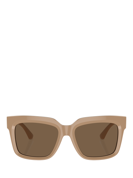 Burberry BE4419 Women's Round Sunglasses, Beige/Brown - view 2, Beige/Brown