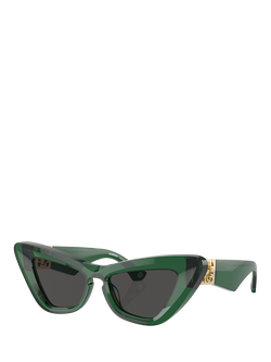 Burberry BE4421U Women's Cat's Eye Sunglasses, Green/Grey