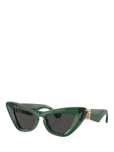 Burberry BE4421U Women's Cat's Eye Sunglasses, Green/Grey