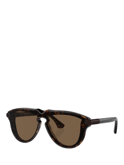 Burberry BE4427 Men's Aviator Sunglasses, Dark Havana/Brown