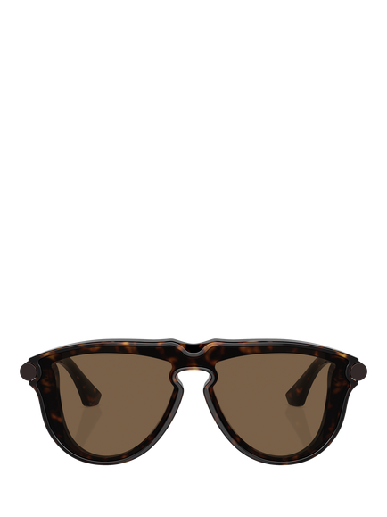 Burberry BE4427 Men's Aviator Sunglasses - view 2, Dark Havana/Brown