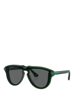 Burberry BE4427 Men's Aviator Sunglasses, Green/Grey