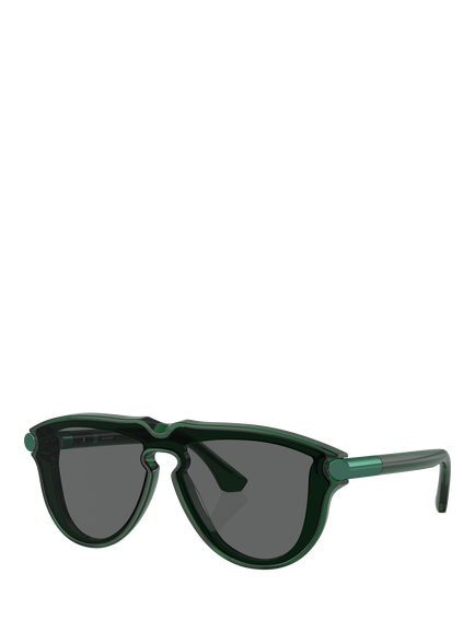 Burberry BE4427 Men's Aviator Sunglasses, Green/Grey