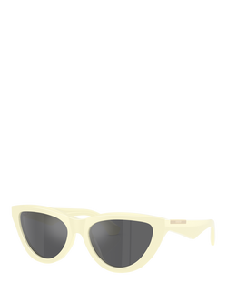 Burberry BE4436U Women's Cat's Eye Sunglasses, Yellow/Silver