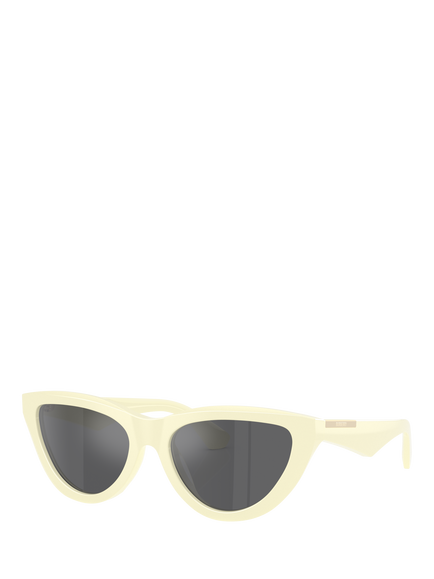 Burberry BE4436U Women's Cat's Eye Sunglasses, Yellow/Silver