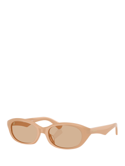 Burberry BE4447D Women's Oval Sunglasses, Beige/Brown, Beige/Brown
