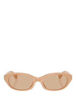 Burberry BE4447D Women's Oval Sunglasses, Beige/Brown - view 2, Beige/Brown