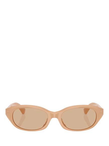 Burberry BE4447D Women's Oval Sunglasses, Beige/Brown - view 2, Beige/Brown