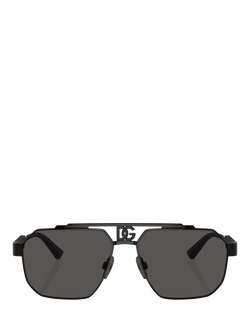 Dolce & Gabbana DG2294 Men's Irregular Sunglasses, Black/Grey - view 2, Black/Grey