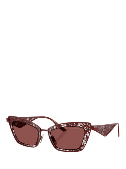 Dolce & Gabbana DG2311 Women's Cat Eye Sunglasses, Bordeaux/Red, Bordeaux/Red