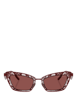 Dolce & Gabbana DG2311 Women's Cat Eye Sunglasses, Bordeaux/Red - view 2, Bordeaux/Red