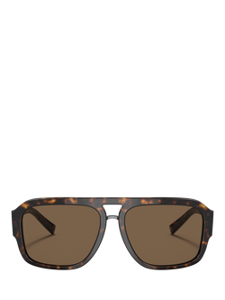 Dolce & Gabbana DG4403 Men's Square Sunglasses, Havana/Brown - view 2, Havana/Brown