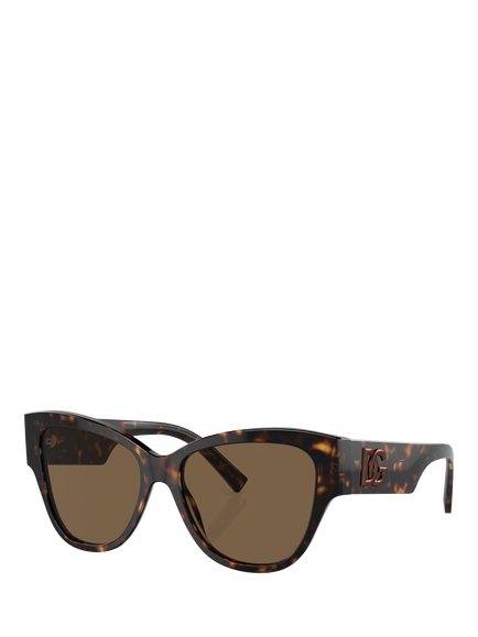 Dolce & Gabbana DG4449 Women's Butterfly Sunglasses, Havana/Brown, Havana/Brown