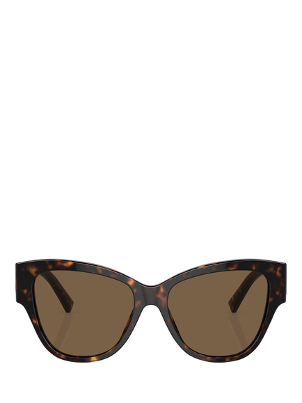 Dolce & Gabbana DG4449 Women's Butterfly Sunglasses, Havana/Brown - view 2, Havana/Brown