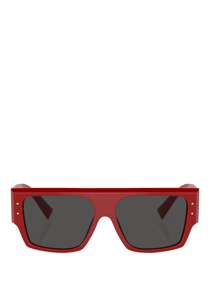 Dolce & Gabbana DG4459 Women's Square Sunglasses, Red/Grey - view 2, Red/Grey