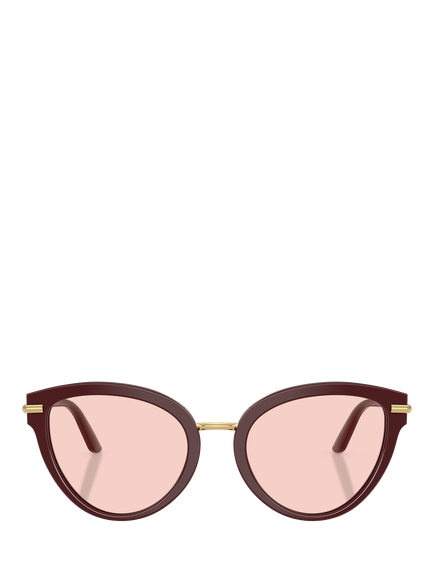Dolce & Gabbana DG4492 Women's Butterfly Sunglasses, Bordeaux/Pink - view 2, Bordeaux/Pink