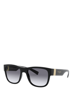 Dolce & Gabbana DG6132 Men's Square Gradient Sunglasses, Black/Blue, Black/Blue
