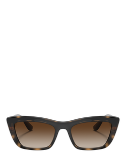 Dolce & Gabbana DG6171 Women's Cat Eye Gradient Sunglasses, Havana Black/Brown - view 2, Havana Black/Brown