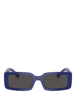 Dolce & Gabbana DG6187 Women's Rectangular Sunglasses, Blue/Grey - view 2, Blue/Grey