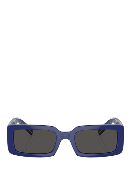 Dolce & Gabbana DG6187 Women's Rectangular Sunglasses, Blue/Grey - view 2, Blue/Grey