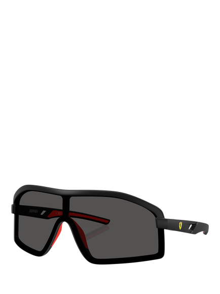 Scuderia Ferrari FZ6010U Men's Oval Sunglasses, Matte Black, Matte Black