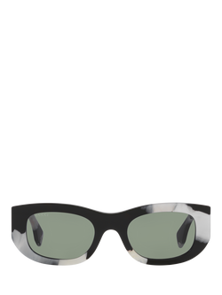 Gucci 0GC000144 Wrap Sunglasses, Multi/Green - view 2, Multi/Green