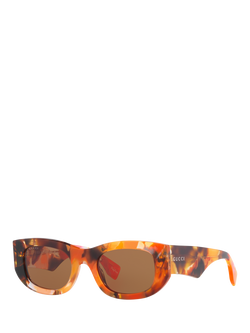 Gucci 0GC000144 Wrap Sunglasses, Multi Orange/Brown, Multi Orange/Brown