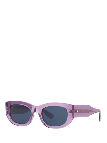 Gucci 0GC001936 Rectangular Sunglasses, Purple/Blue, Purple/Blue