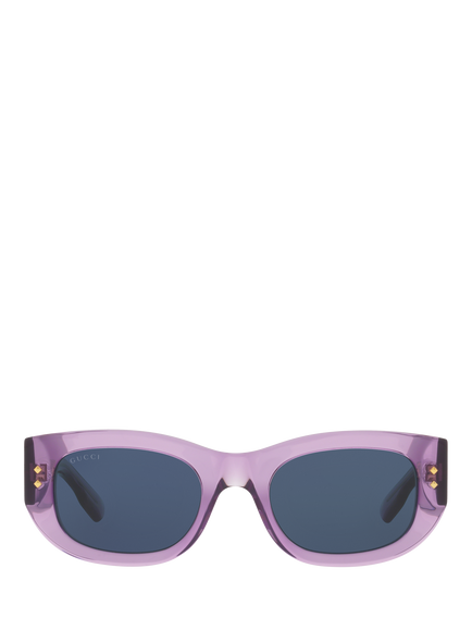 Gucci 0GC001936 Rectangular Sunglasses, Purple/Blue - view 2, Purple/Blue