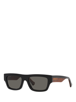 Gucci GC002051 Men's Rectangular Sunglasses, Black/Grey