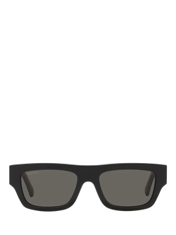 Gucci GC002051 Men's Rectangular Sunglasses - view 2, Black/Grey