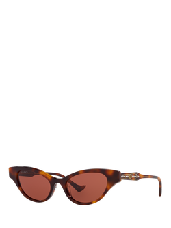 Gucci 0GC002069 Cat's Eye Sunglasses, Tortoise/Red, Tortoise/Red