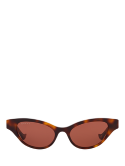 Gucci 0GC002069 Cat's Eye Sunglasses, Tortoise/Red - view 2, Tortoise/Red