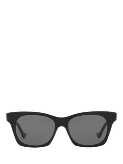 Gucci 0GC002071 Cat's Eye Sunglasses, Black/Grey - view 2, Black/Grey