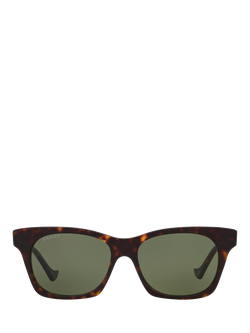 Gucci 0GC002071 Cat's Eye Sunglasses, Tortoise/Green - view 2, Tortoise/Green