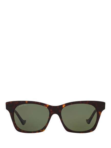 Gucci 0GC002071 Cat's Eye Sunglasses, Tortoise/Green - view 2, Tortoise/Green
