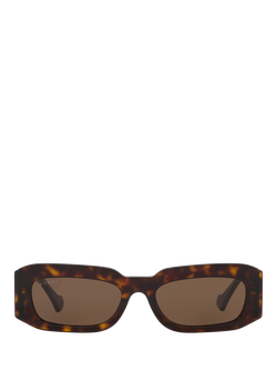 Gucci 0GC002108 Rectangular Sunglasses, Tortoise/Brown - view 2, Tortoise/Brown