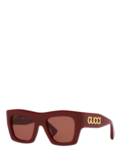 Gucci 0GC002187 Square Sunglasses, Burgundy