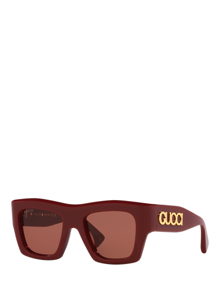 Gucci 0GC002187 Square Sunglasses, Burgundy