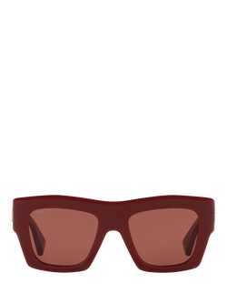 Gucci 0GC002187 Square Sunglasses - view 2, Burgundy
