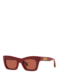 Gucci 0GC002188 Cat's Eye Sunglasses, Burgundy
